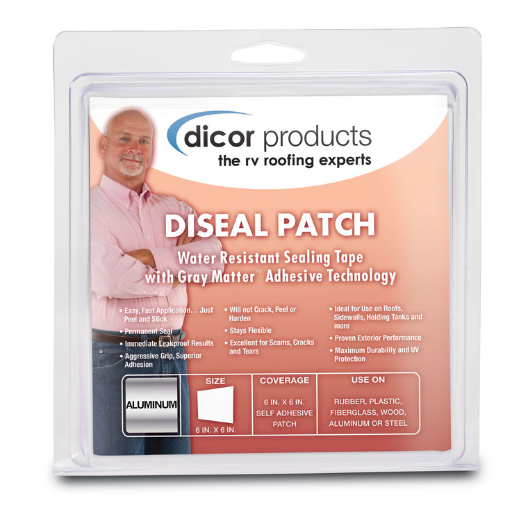 Dicor Corporation 522AF-66-1C Sealing Tape - Aluminum, 6" x 6" Patch - 522AF-66-1C