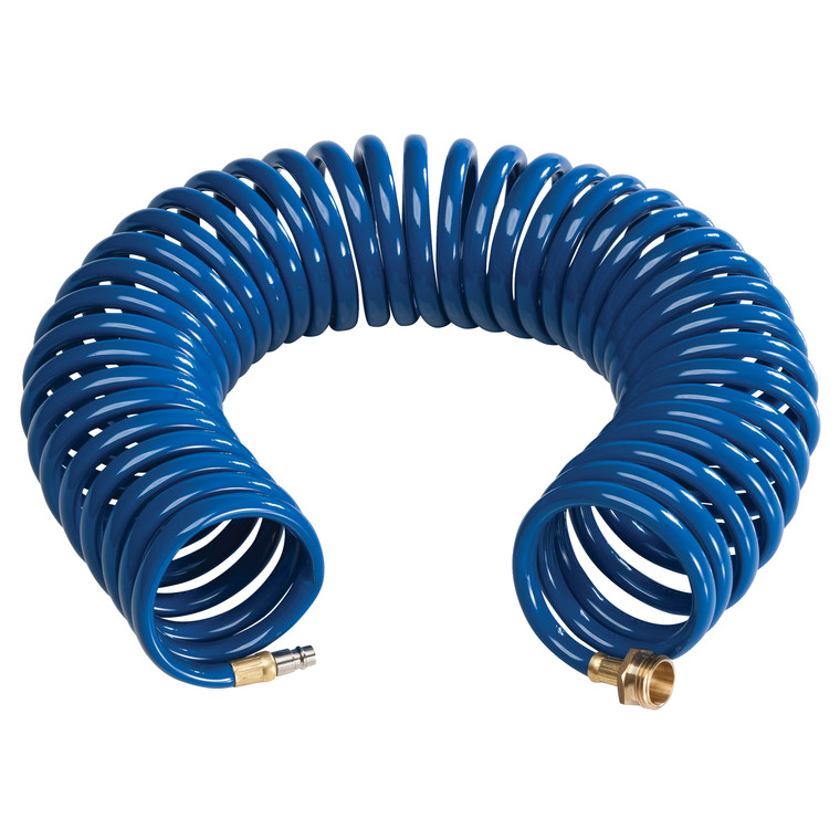 Empire Brass CRD-COIL-BLU-HS Blue Coiled Extension Hose For Quick Disconnect Valves - 15' - CRD-COIL-BLU-HS