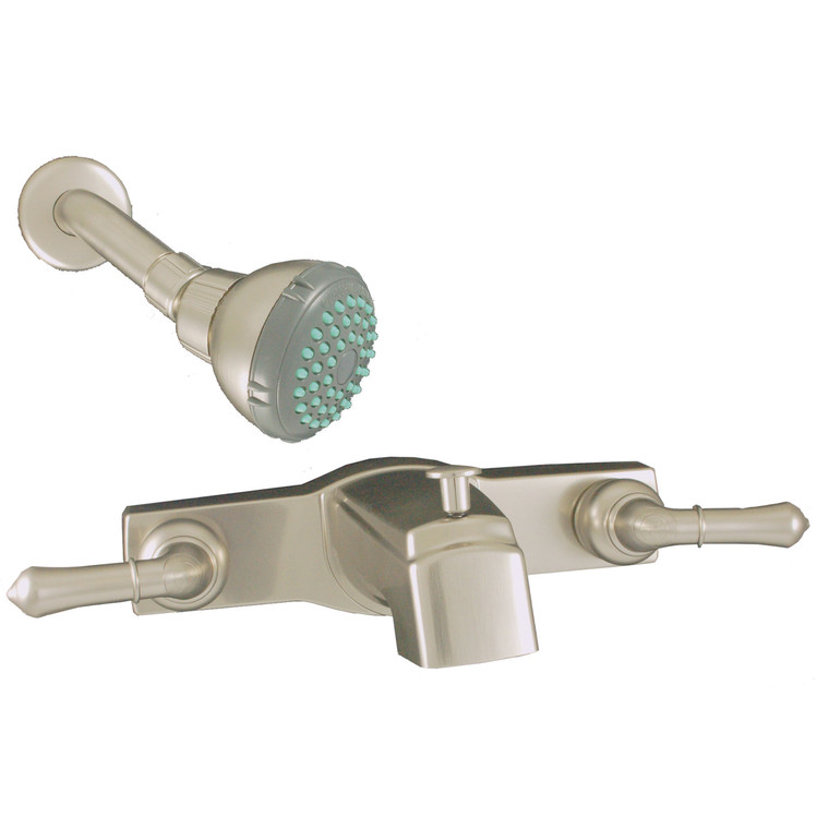 Empire Brass U-YNN68N RV Concealed Tub/Shower Diverter with Teapot Handles and Shower Head - 8", Brushed Nickel - U-YNN68N