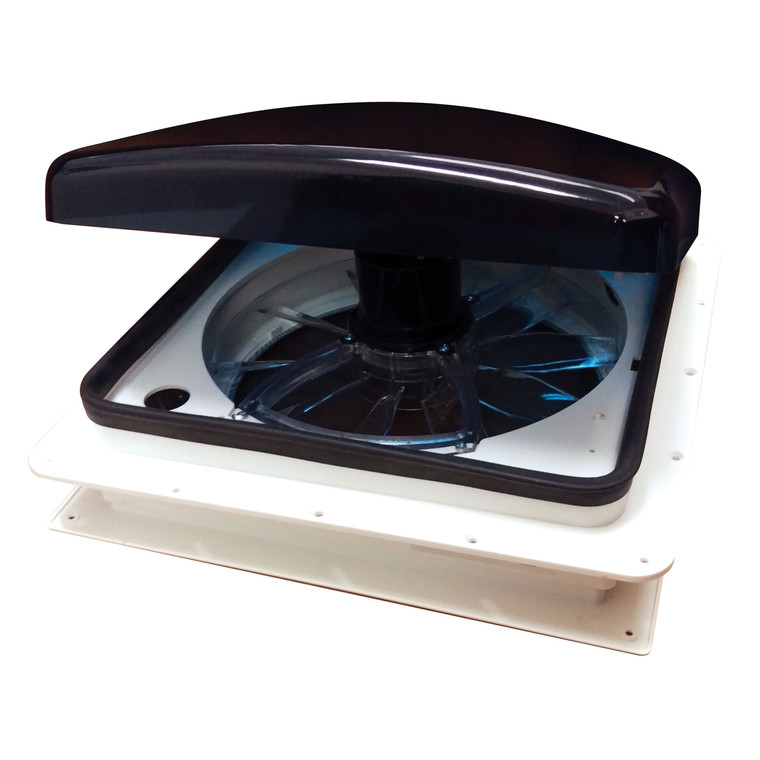 Heng's 74112V-G4 Standard Mount Universal Vent, 12 Volt Fan - Smoke - SV4112-G4
