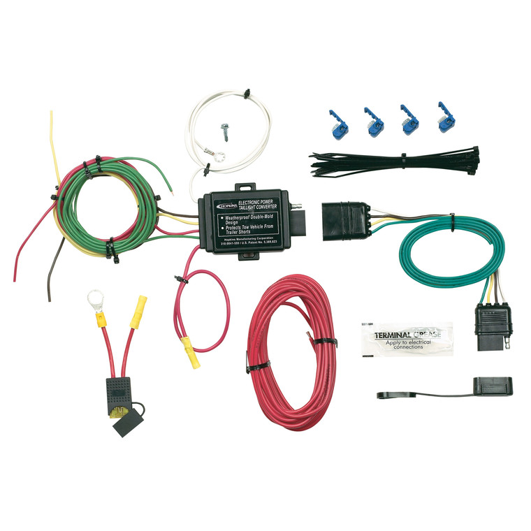 Hopkins Towing Solutions 46155 Tail Light 4 Flat Universal Kit With Converter (Independent Bulb Turn Signals) - 46155