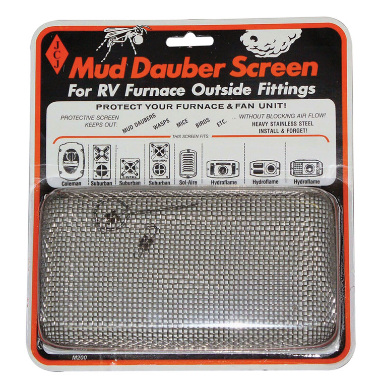 JCJ M-200 Mud Dauber Screens for RV Furnace and Fan Unit Outside Fittings - M200: For Coleman, Hydroflame, Sol-Aire and Suburban - M-200