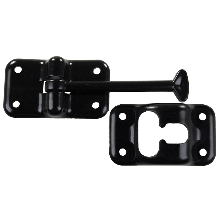 JR Products 10324 Plastic T-Style Door Holder - Black, 3-1/2" - 10324