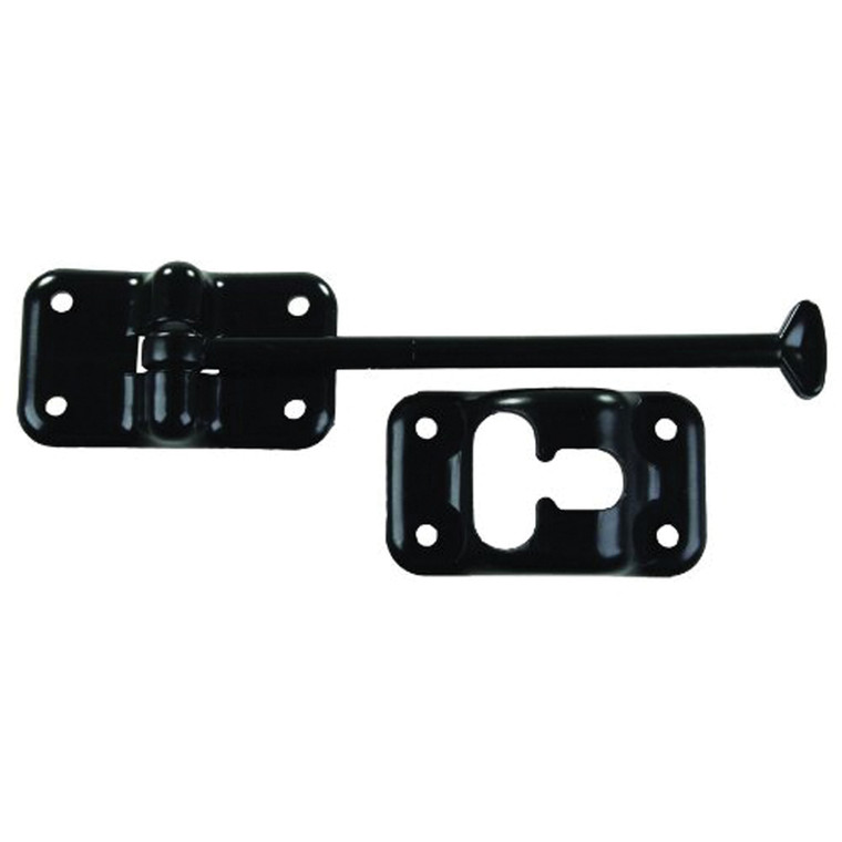 JR Products 10434 Plastic T-Style Door Holder - Black, 6" - 10434
