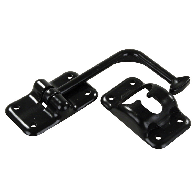 JR Products 10625 Plastic 90° T-Style Door Holder - Black, 6" - 10625