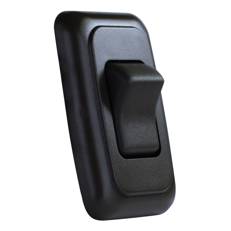 JR Products 12225 On/Off Switch with Bezel - Single Switch, Black - 12225
