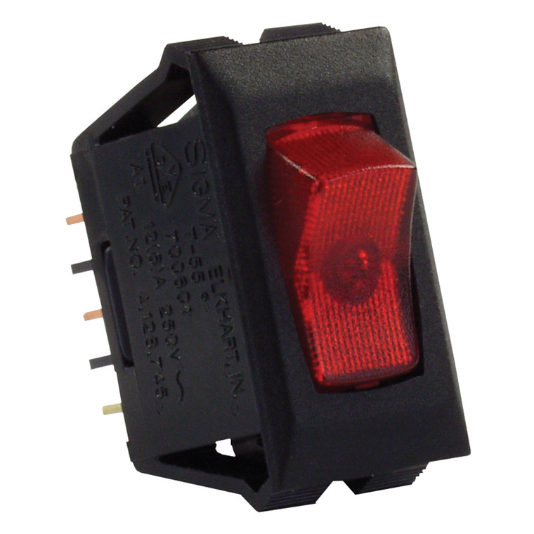 JR Products 12525 Illuminated 12V On/Off Switch - Red/Black - 12525
