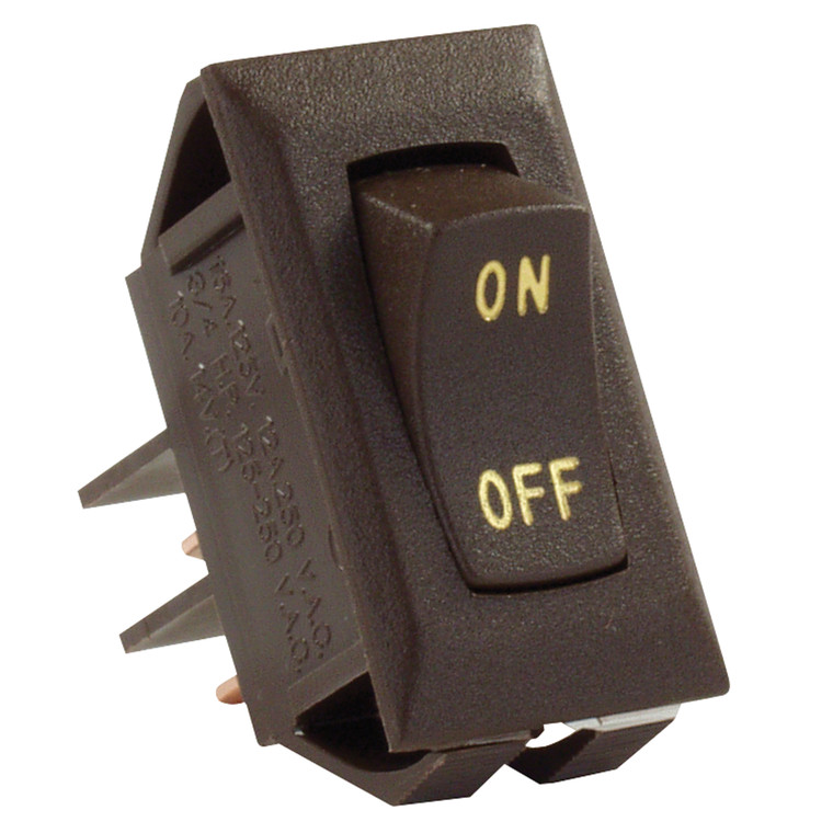 JR Products 12605 Labeled On/Off Switch - Brown - 12605
