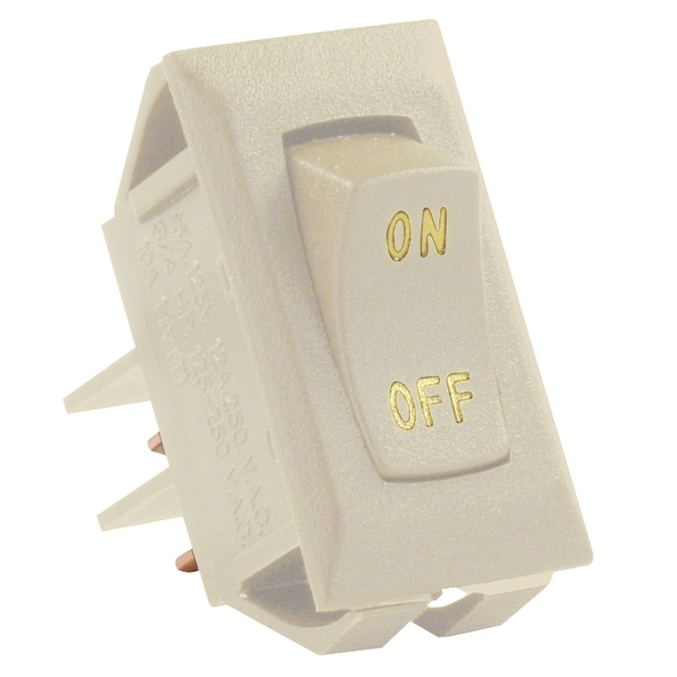 JR Products 12615 Labeled On/Off Switch - Ivory - 12615
