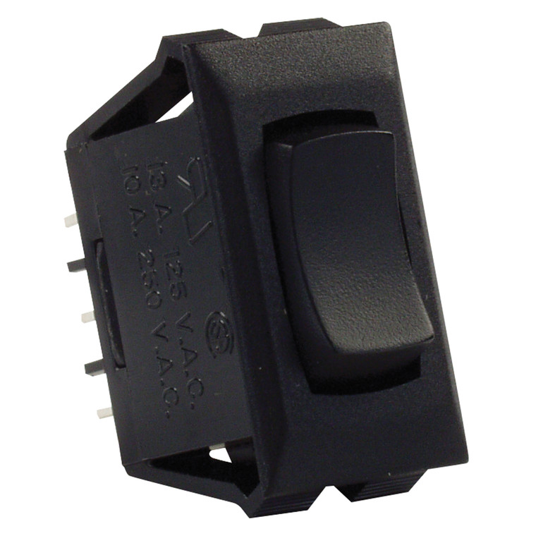 JR Products 12675 Momentary-On/Off/Momentary-On Switch with Bezel - Black - 12675