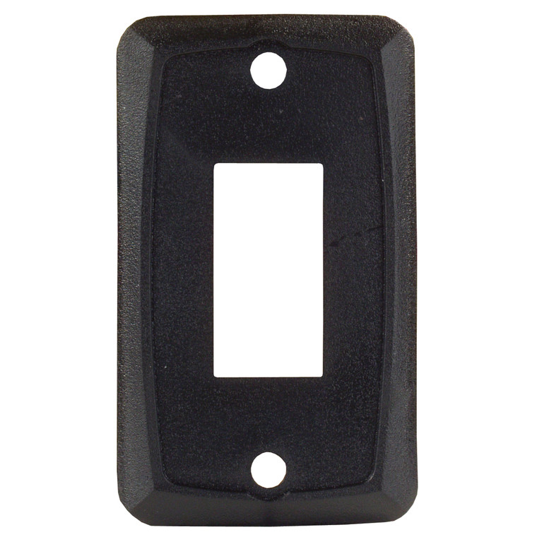 JR Products 12855 Single Switch Face Plate - Black - 12855