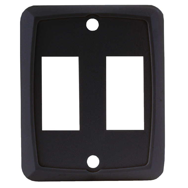 JR Products 12885 Double Switch Face Plate - Black - 12885