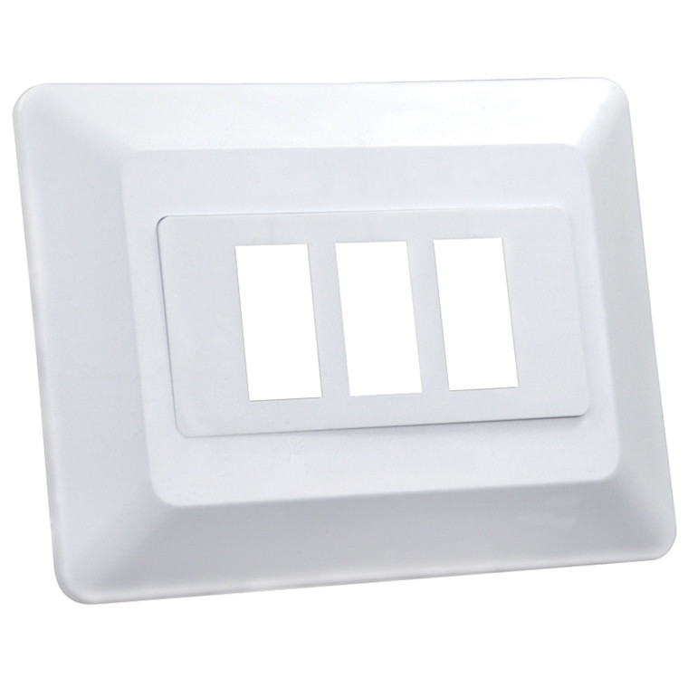 JR Products 13625 Switch Base and Face Plate - Triple - 13625
