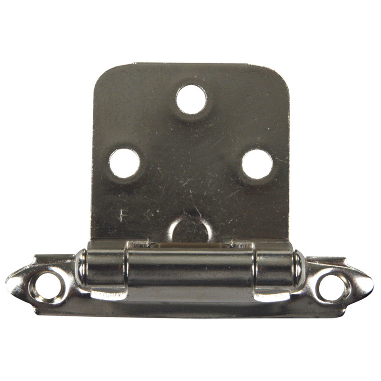 JR Products 70575 Self-Closing Flush Mount Hinge - Satin Nickel - 70575