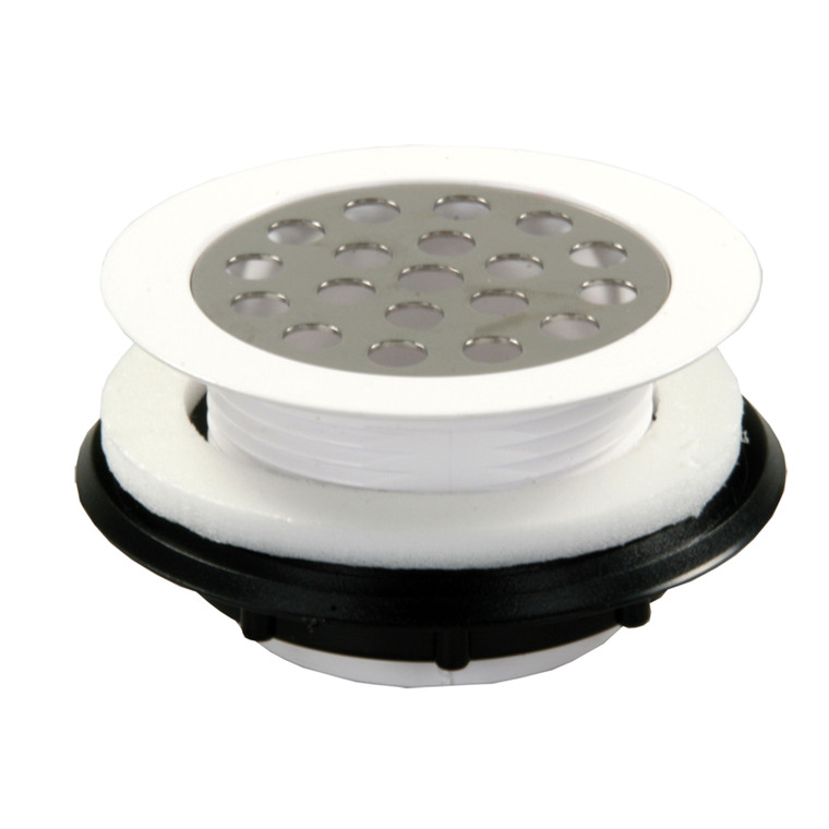 JR Products 95155 Shower Strainer with Grid - White - 95155