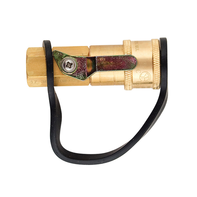 Marshall Excelsior ME-GMCL-4P 1/4" Quick Disconnect Coupler x 1/4" FNPT with Shut-Off Valve - ME-GMCL-4P