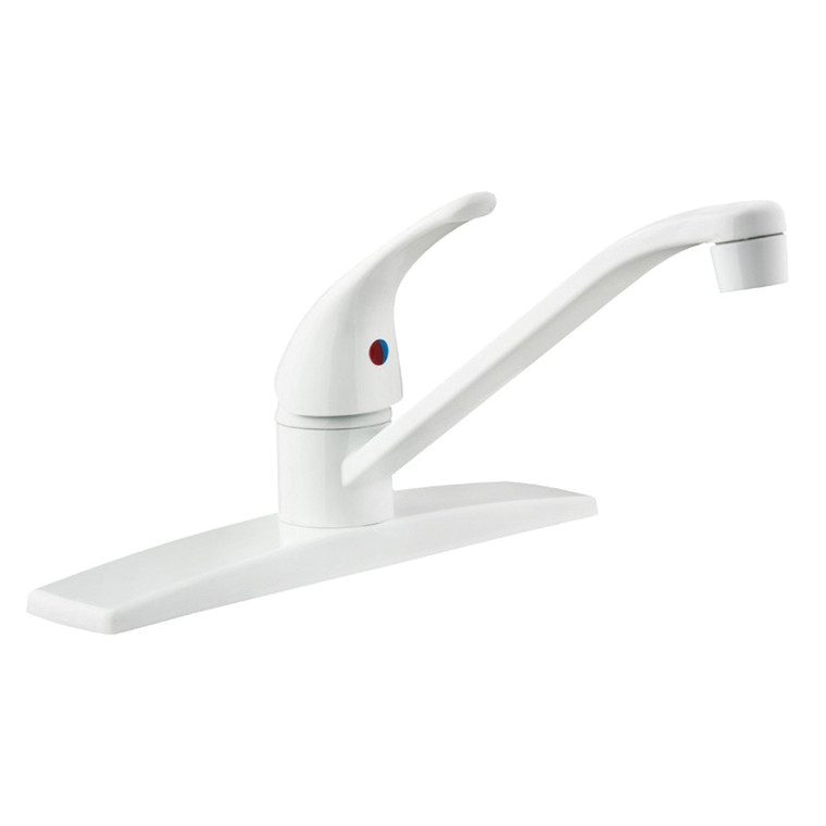 Dura Faucet Single Lever RV Kitchen Faucet - White - DF-NMK600-WT