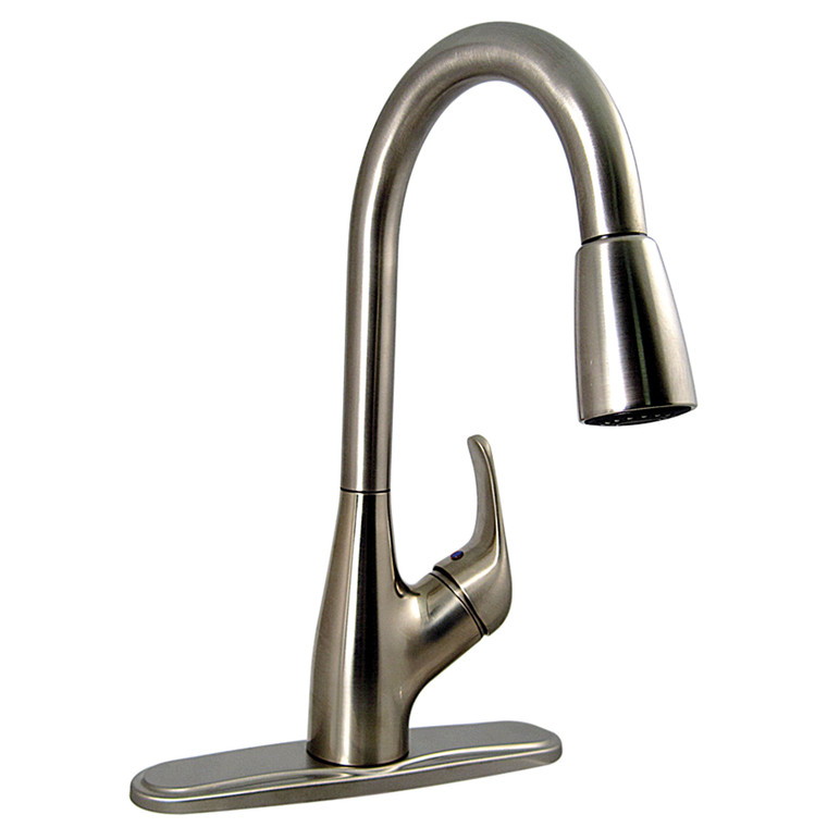Phoenix Faucets by Valterra PF231461 Single-Handle Pull Down Hybrid Kitchen Faucet with Spray Shut-Off - Brushed Nickel - PF231461