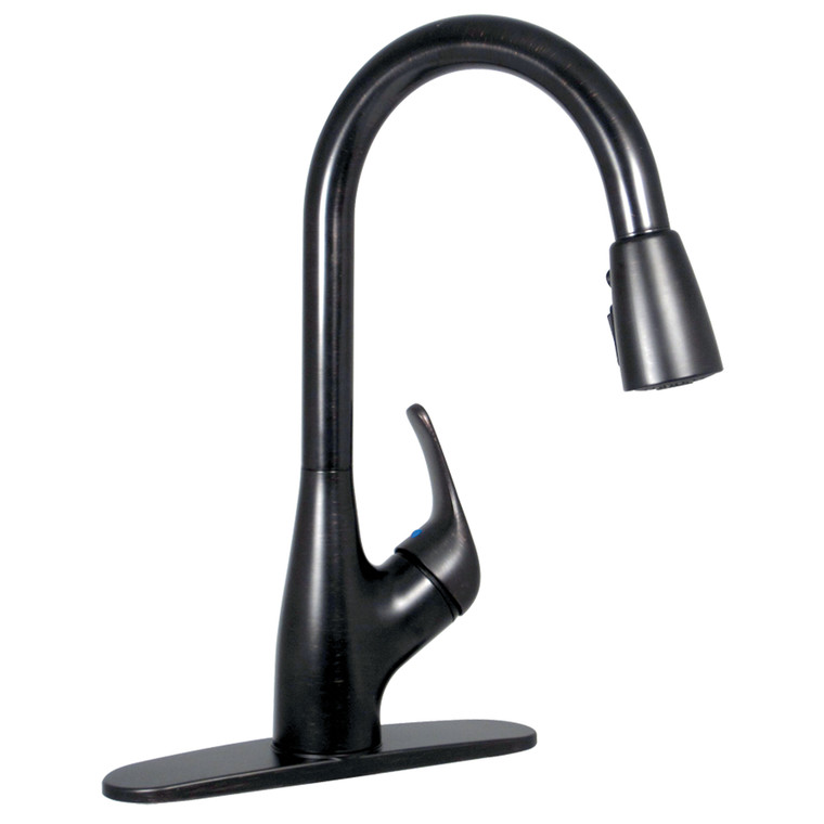 Phoenix Faucets by Valterra PF231561 Single-Handle Pull Down Hybrid Kitchen Faucet with Spray Shut-Off - Rubbed Bronze - PF231561