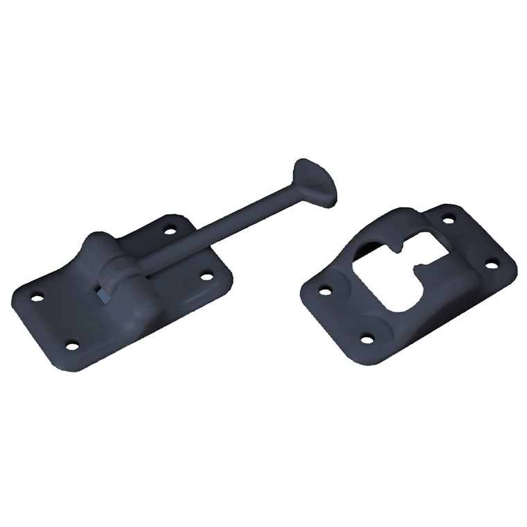 RV Designer E232 Plastic T-Style Entry Door Holder - Black, 3-1/2" - E232