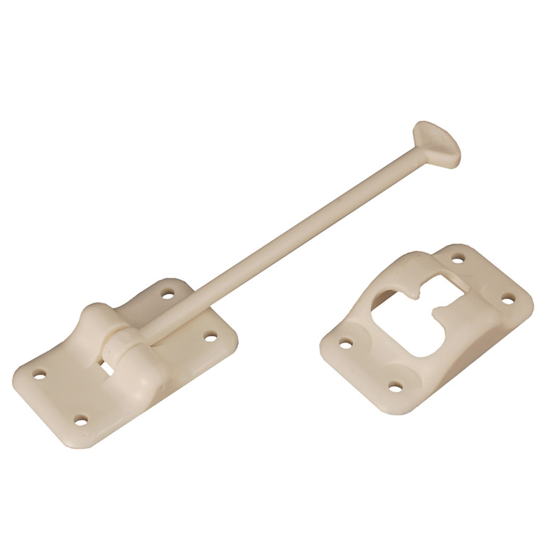RV Designer E237 Plastic T-Style Entry Door Holder - Colonial White, 6" - E237
