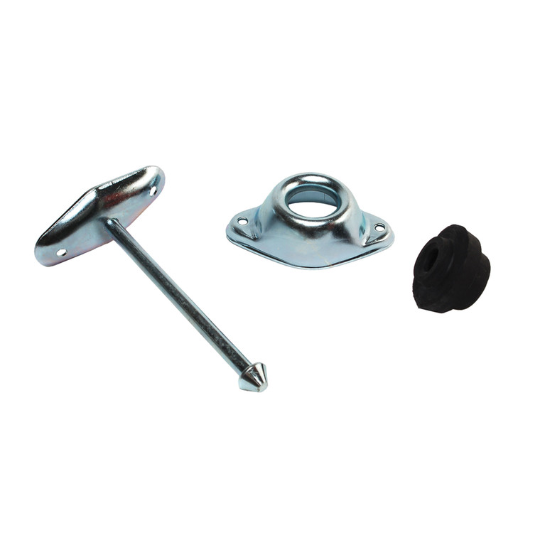 RV Designer E253 Metal Plunger-Style Entry Door Holder - Straight, 4-3/4" - E253