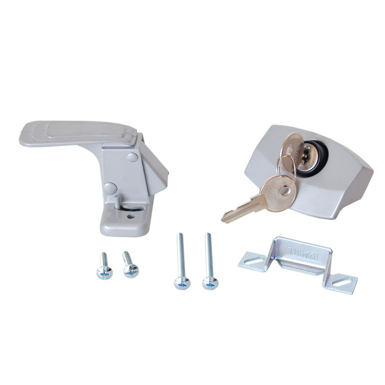 RV Designer E311 Locking Camper Door Latch - Gray - E311
