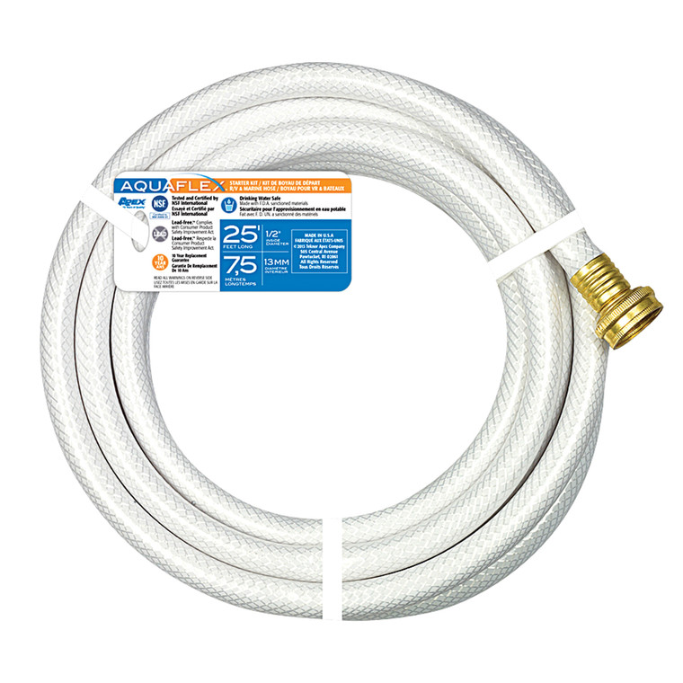Teknor Apex Company 7533-25 Hose Starter Kit - 1/2" x 25', White - 7533-25
