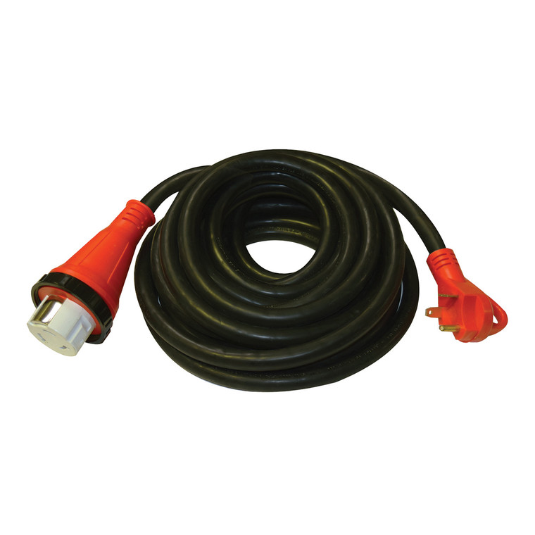 Valterra A10-3050EHD Mighty Cord Detachable 25" Adapter Cord w/Handle - 30AM to 50AF, Red (Boxed) - A10-3050EHD