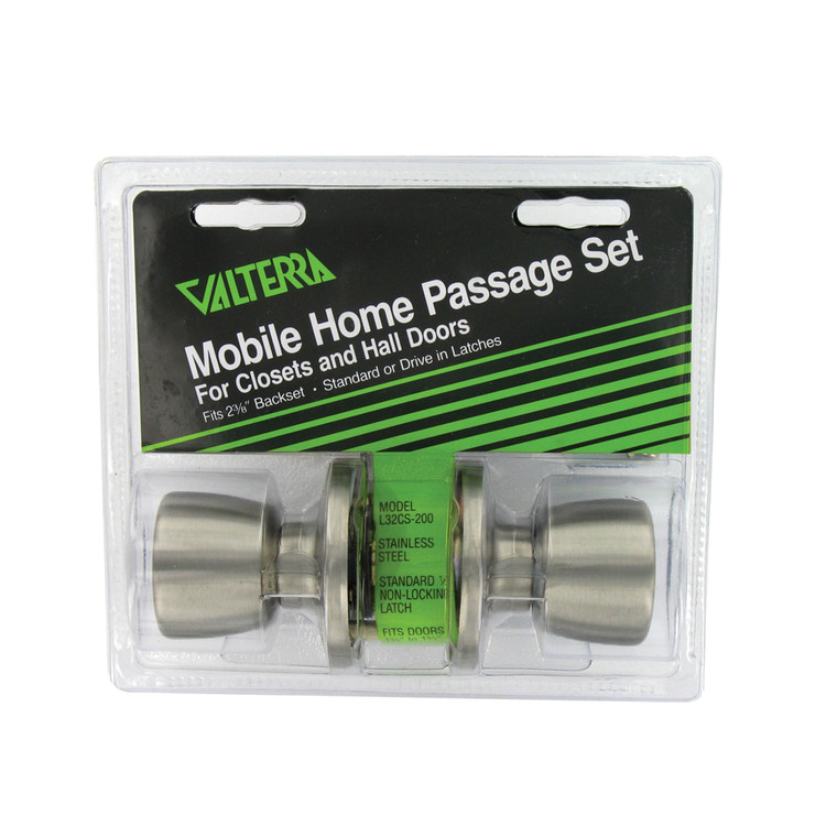 Valterra L32CS200 Stainless Steel Interior Passage Lock - Knob x Knob - L32CS200