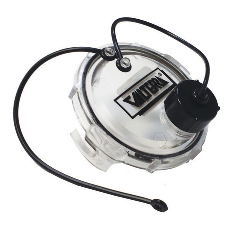 Valterra T1020-1CLRVP Waste Valve Cap - 3" with Capped 3/4" GHT, Clear, Carded - T1020-1CLRVP