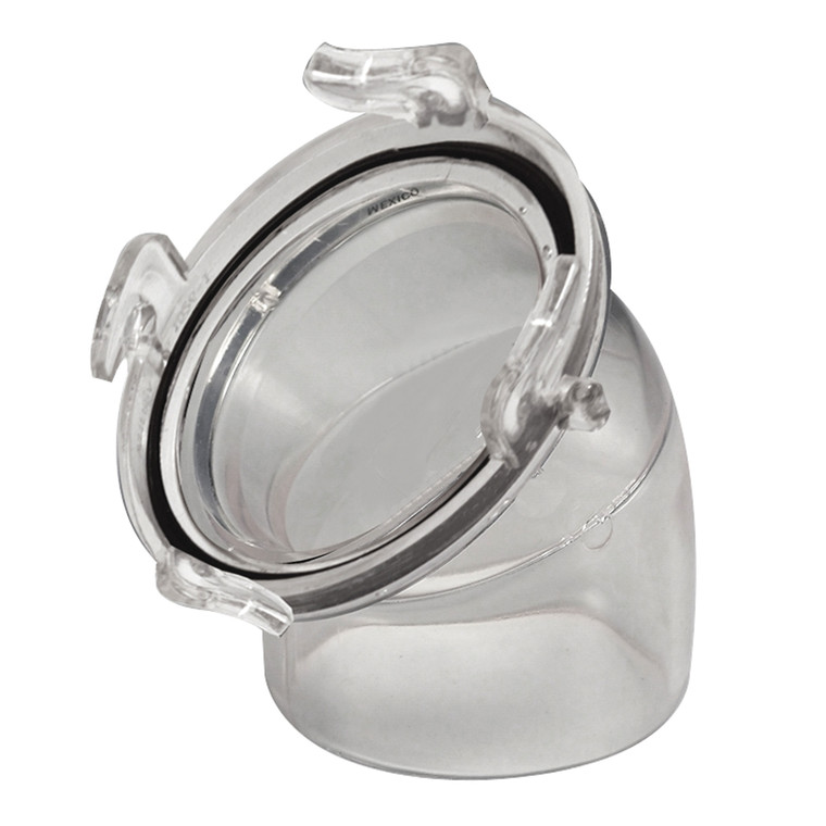 Valterra T1026 Hose Adapter - 45°, 3", ClearView - T1026