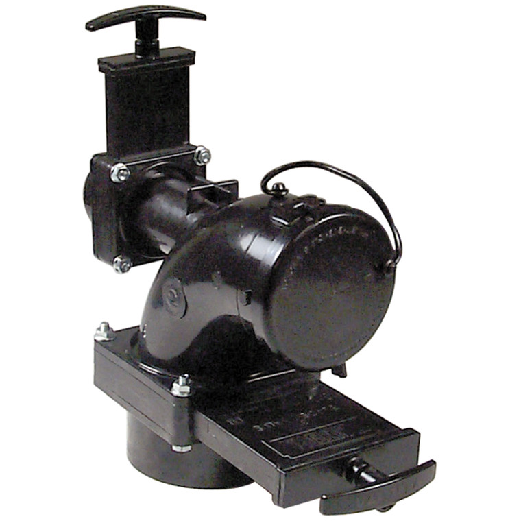 Valterra T68 Rotating Valve - 1/4 Bend Heel Inlet, 3" Hub x 1-1/2" Hub x 3" Bayonet - T68