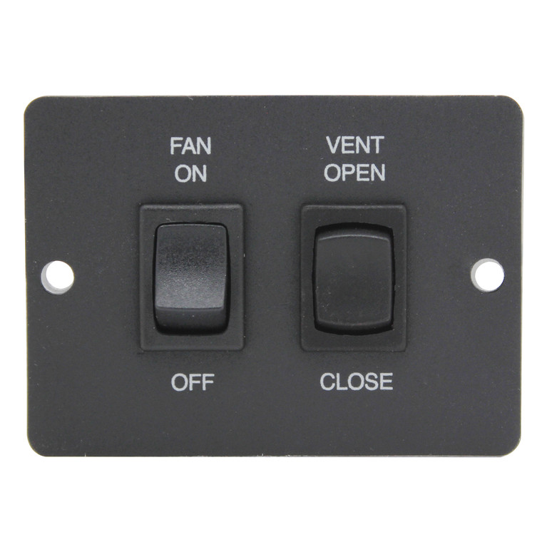 Ventline VC0533-02-A Wall Remote Switch for Ventadome V2119 Series Powered Ventilators - Black - VC0533-02-A
