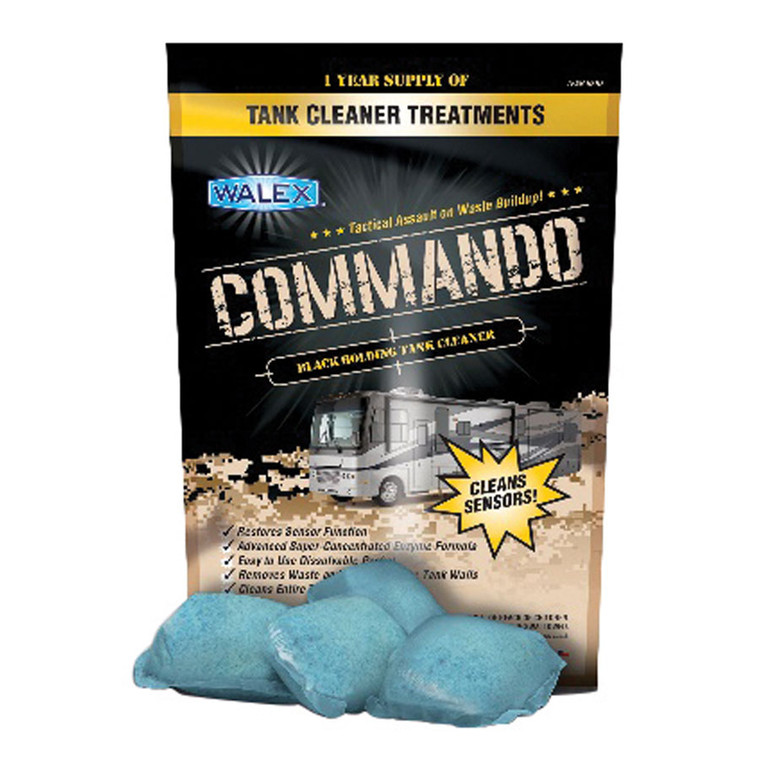 Walex CMDOBG Commando Black Holding Tank Cleaner - 4 Pack - CMDOBG