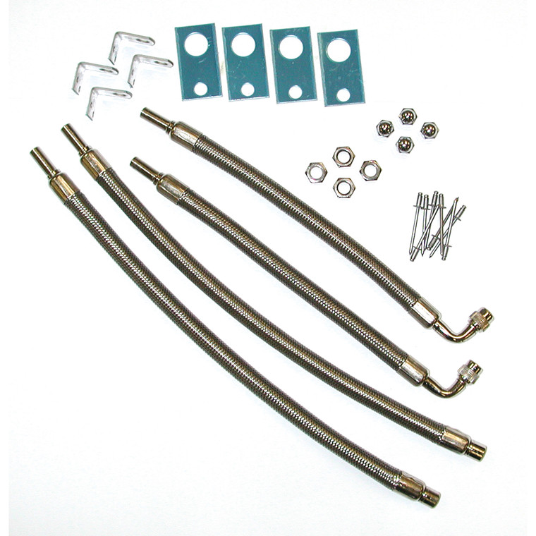 Wheel Masters 8001 AM4 Hose Extenders For 16"-19.5" Wheel Liners & Covers - 4 Hose Kit, Hand Hole Mount - 8001 AM4