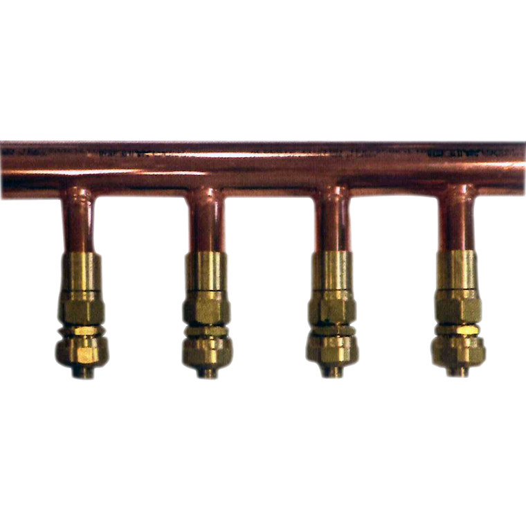 Willow Springs CVCX1005002 PEX Compression Style Compax Ball Valve Manifold 1" x 1/2" - 2 Loop - CVCX1005002