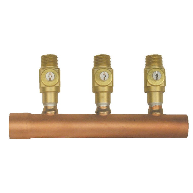 Willow Springs WSD1257503V Manifold with 1-1/4" Sweat Header x 3/4" PEX Crimp - 3 Loop - WSD1257503V