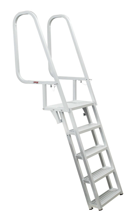 Extreme Max 3005.3916 Deluxe Flip-Up Dock Ladder with Welded Step Assembly - 5-Step - 3005.3916