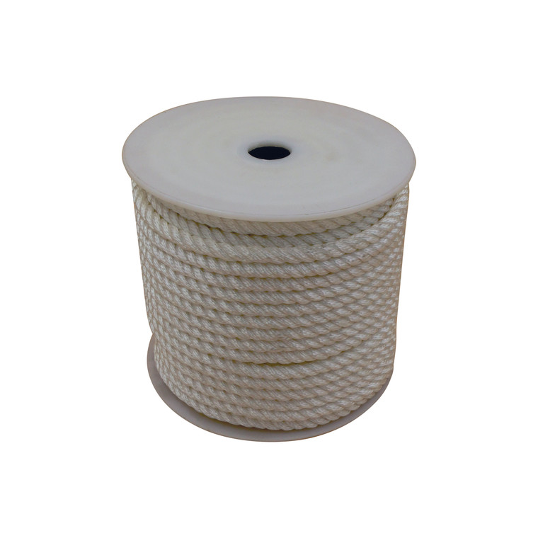 Extreme Max 3006.2219 BoatTector Twisted Nylon Rope - 1/4" x 600', White - 3006.2219