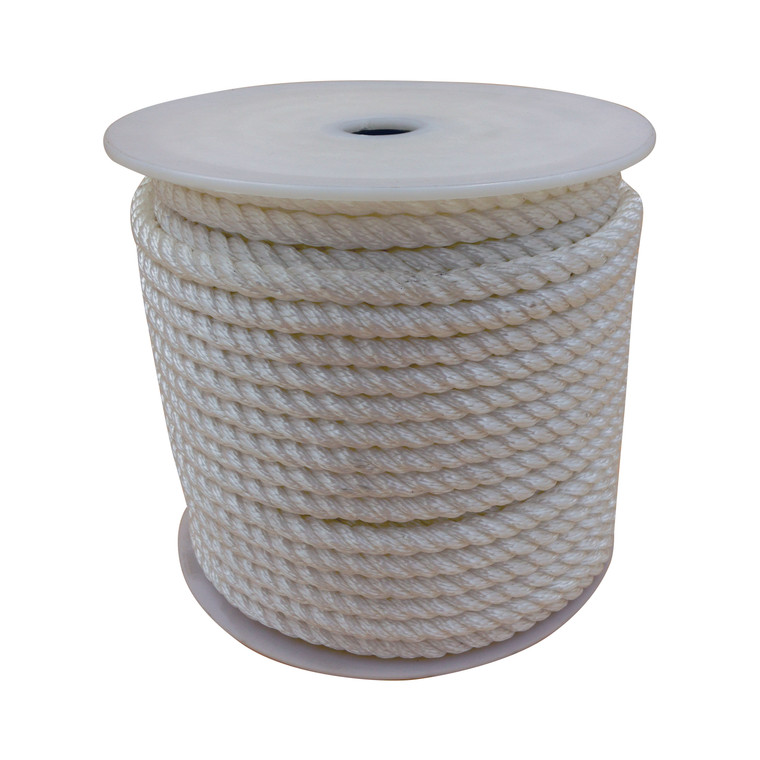 Extreme Max 3006.2225 BoatTector Twisted Nylon Rope - 1/2" x 600', White - 3006.2225