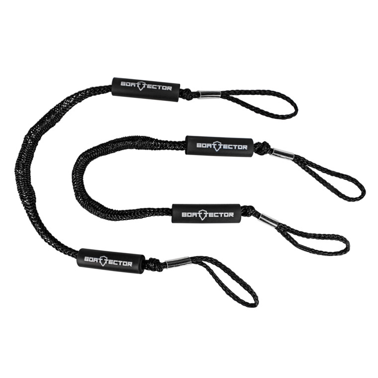 Extreme Max 3006.2352 BoatTector Bungee Dock Line Value 2-Pack - 4', Black - 3006.2352