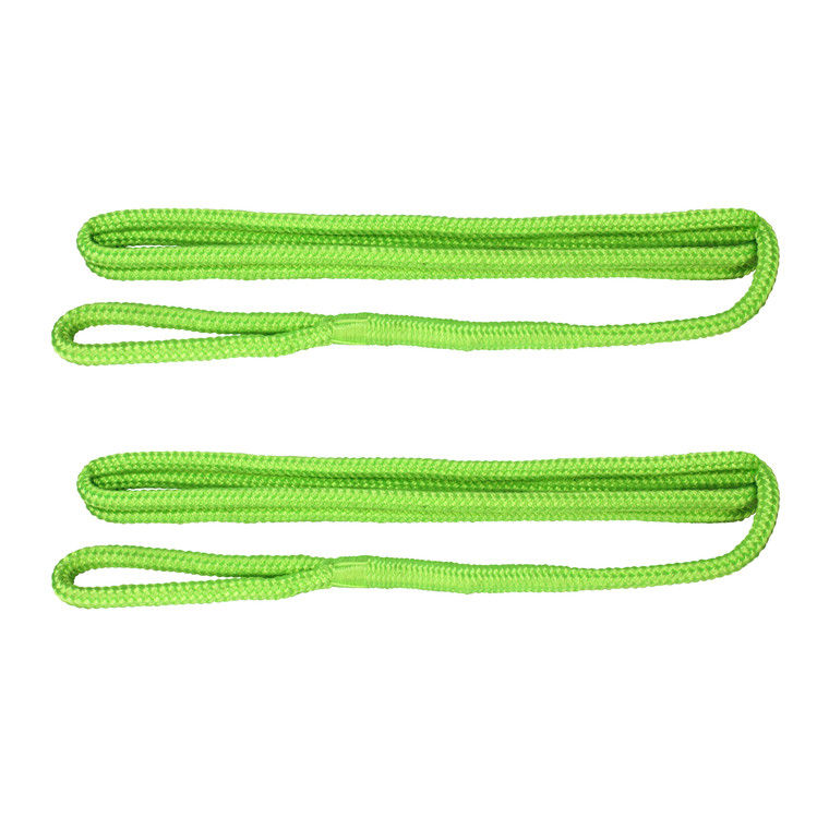 Extreme Max 3006.2597 BoatTector Premium Double Braid Nylon Fender Line Value 2-Pack - 3/8" x 6', Neon Green - 3006.2597