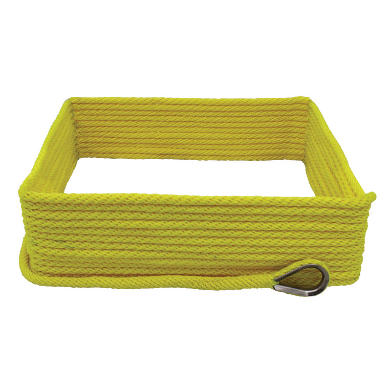 Extreme Max 3006.2642 BoatTector Solid Braid MFP Anchor Line with Thimble - 3/8" x 50', Neon Yellow - 3006.2642