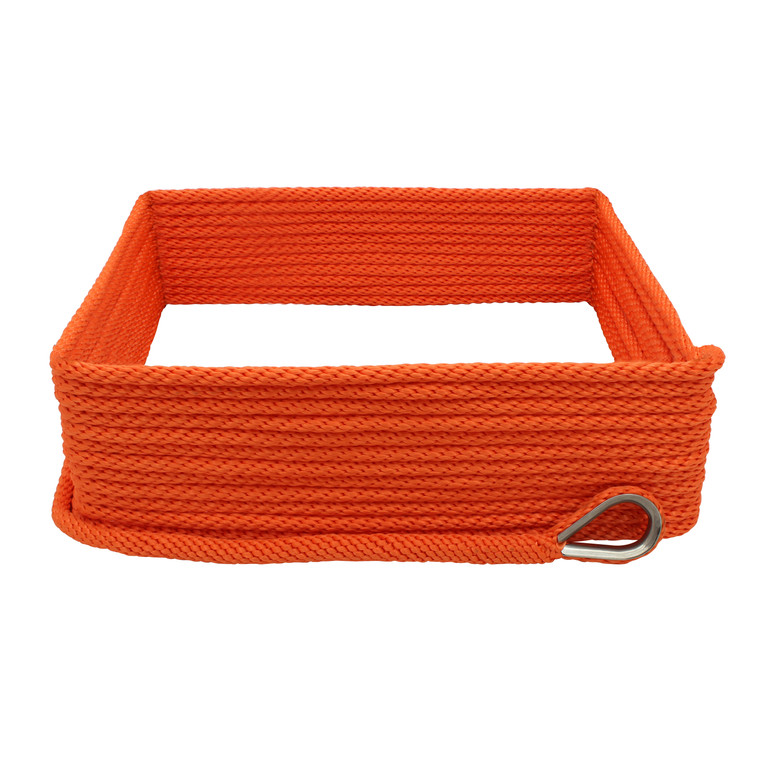Extreme Max 3006.2654 BoatTector Solid Braid MFP Anchor Line with Thimble - 3/8" x 100', Neon Orange - 3006.2654