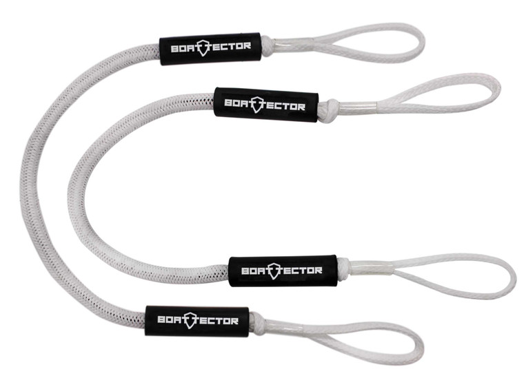 Extreme Max 3006.2708 BoatTector Bungee Dock Line Value 2-Pack - 5', White - 3006.2708