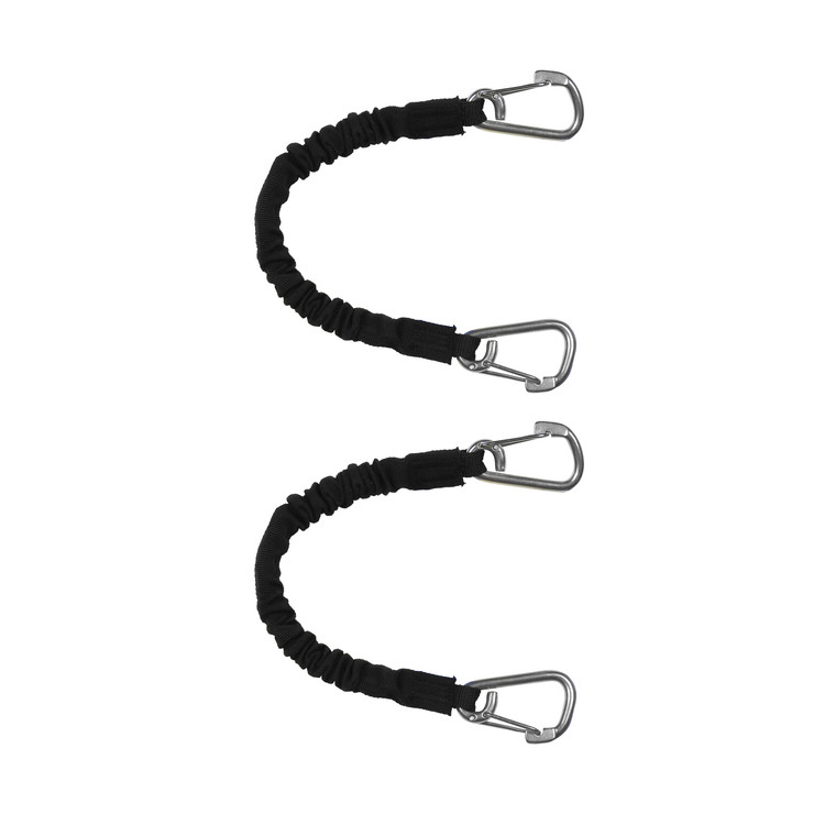 Extreme Max 3006.2879 BoatTector High-Strength Line Snubber & Storage Bungee, Value 2-Pack - 12" with Medium Hooks, Black - 3006.2879