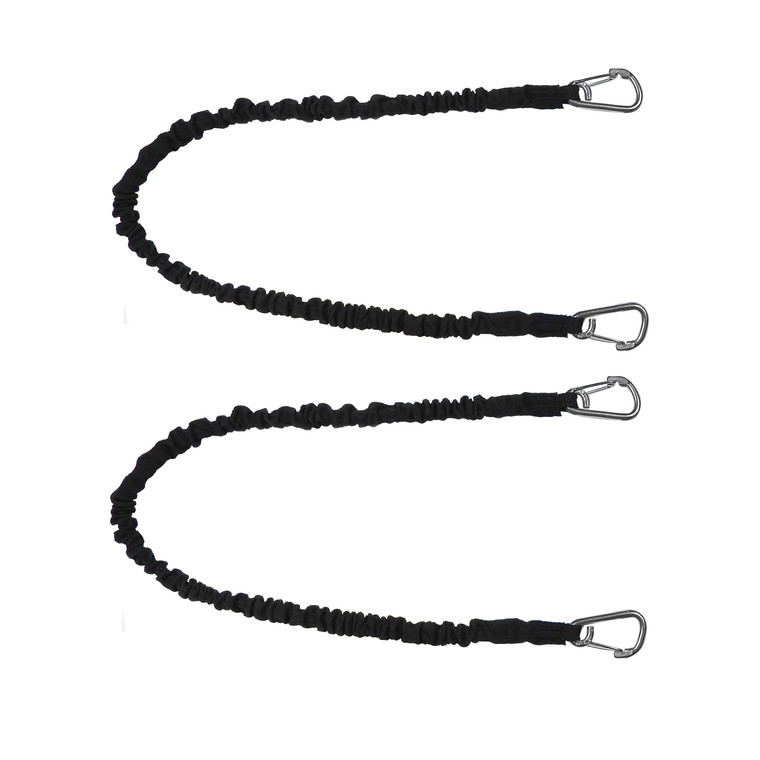 Extreme Max 3006.2888 BoatTector High-Strength Line Snubber & Storage Bungee, Value 2-Pack - 36" with Medium Hooks, Black - 3006.2888
