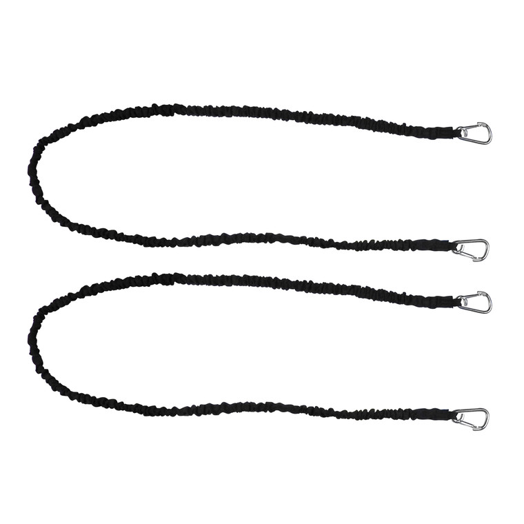 Extreme Max 3006.2897 BoatTector High-Strength Line Snubber & Storage Bungee, Value 2-Pack - 72" with Medium Hooks, Black - 3006.2897