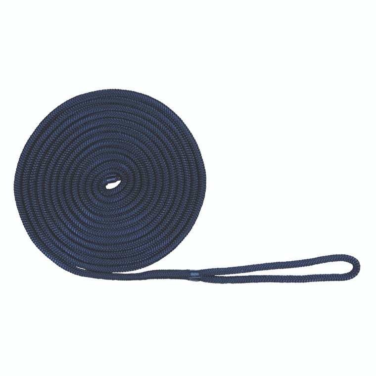 Extreme Max 3006.2927 BoatTector Double Braid Nylon Dock Line - 3/8" x 15', Navy - 3006.2927